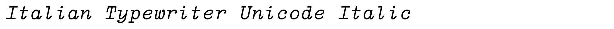Italian Typewriter Unicode Italic image
